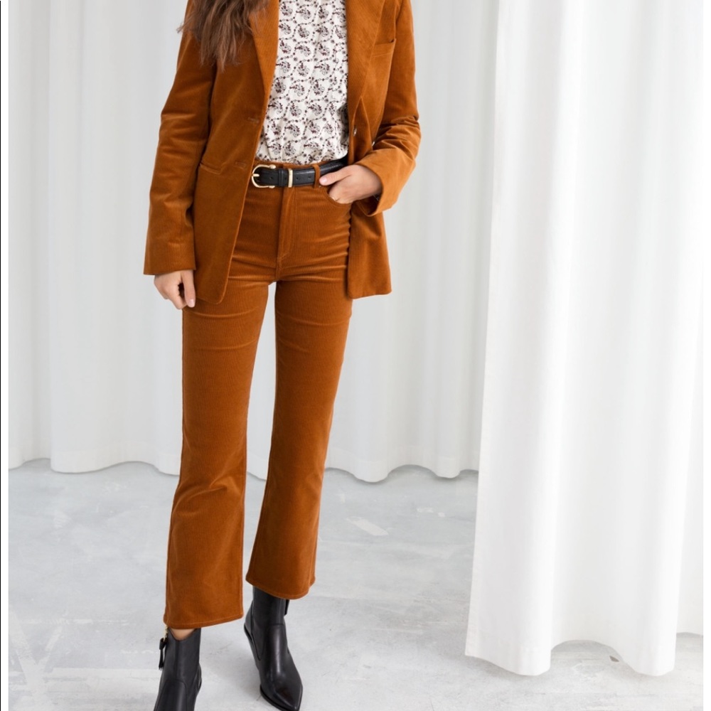 & other stories kick flare corduroy trousers